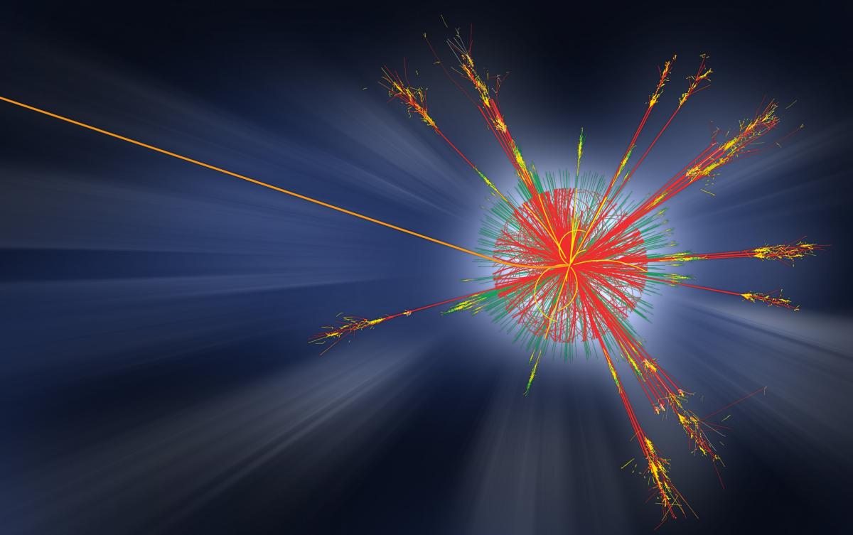 Collision event in CERN's ATLAS detector Collision event in CERN's ATLAS detector